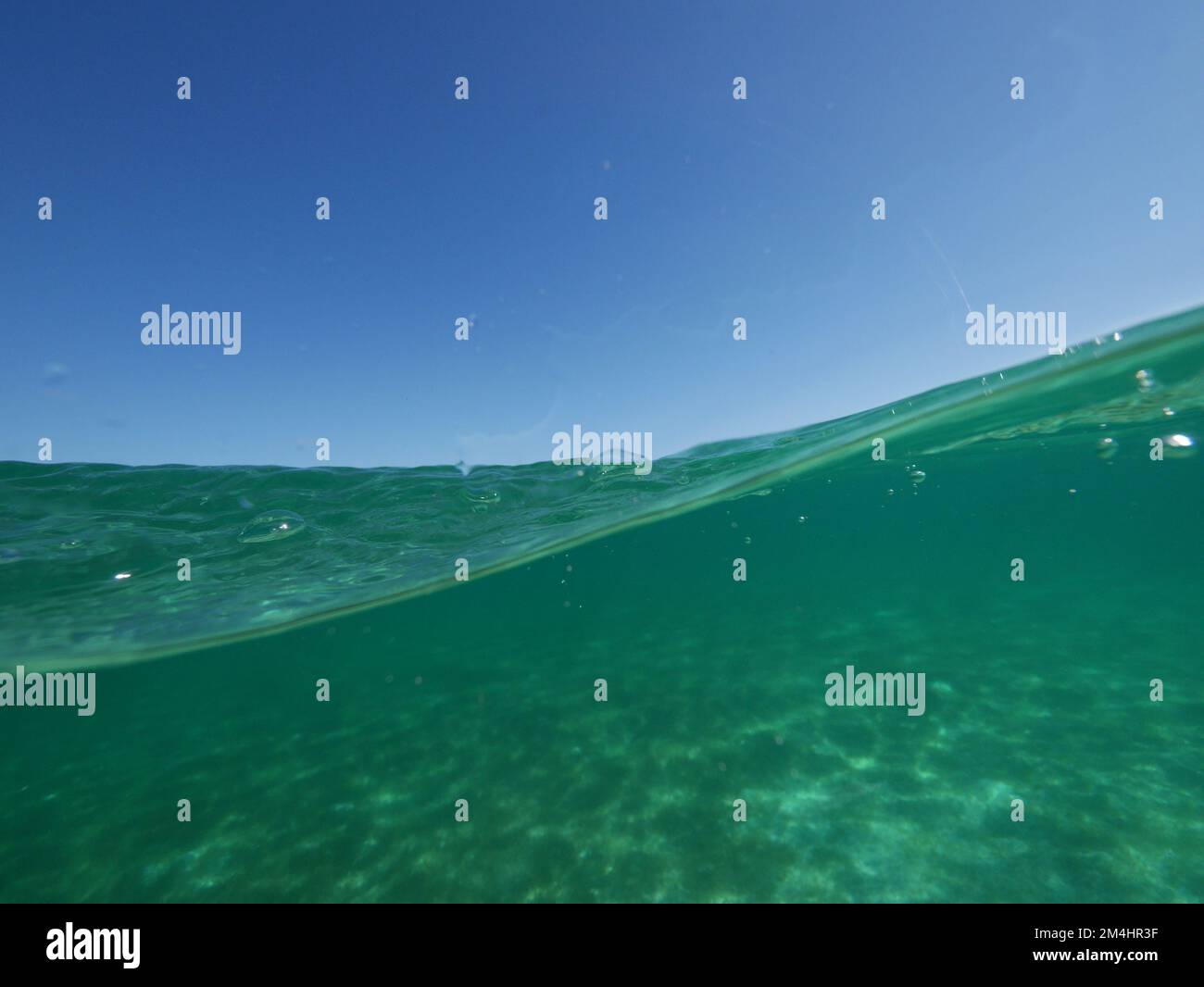 mare dei caraibi split livello oceano Foto Stock