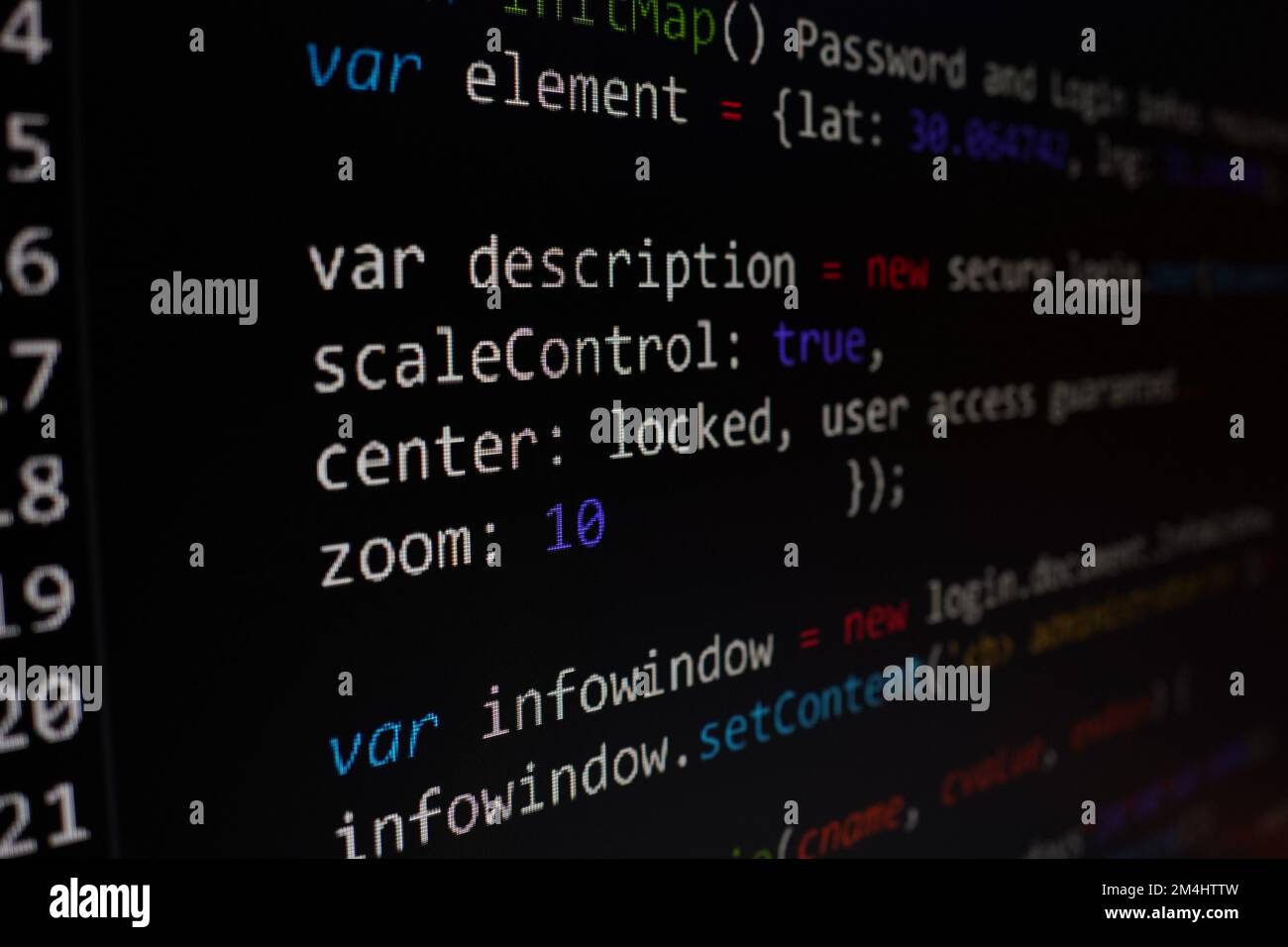 Programmazione del codice sorgente di SQL php sullo schermo Foto Stock