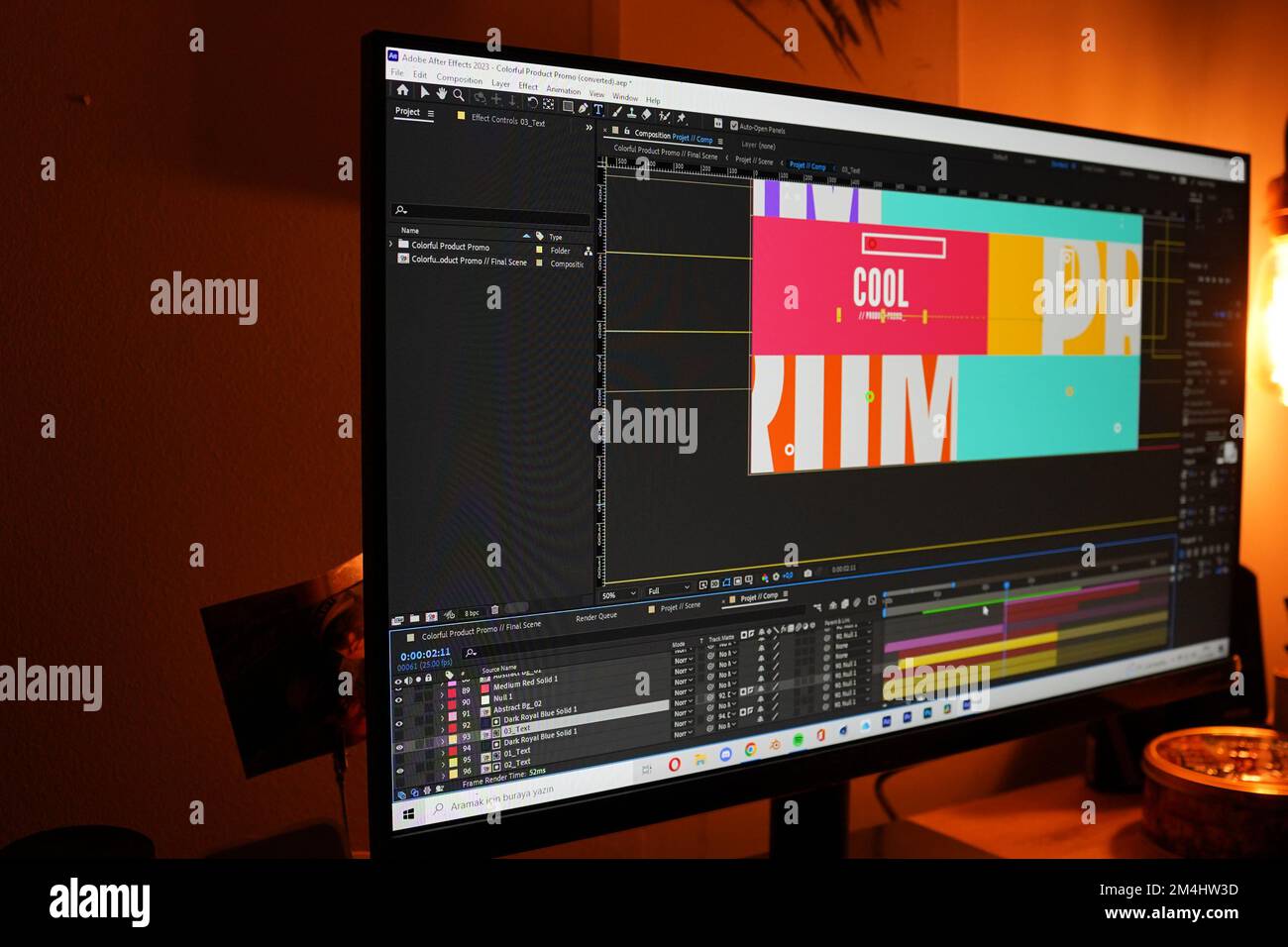 Adobe After Effect Foto Stock