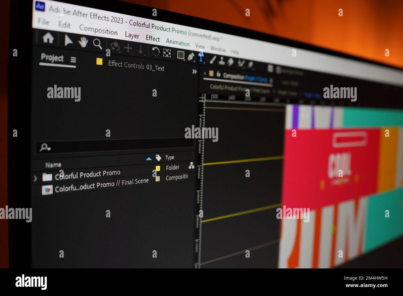 Adobe After Effect Foto Stock