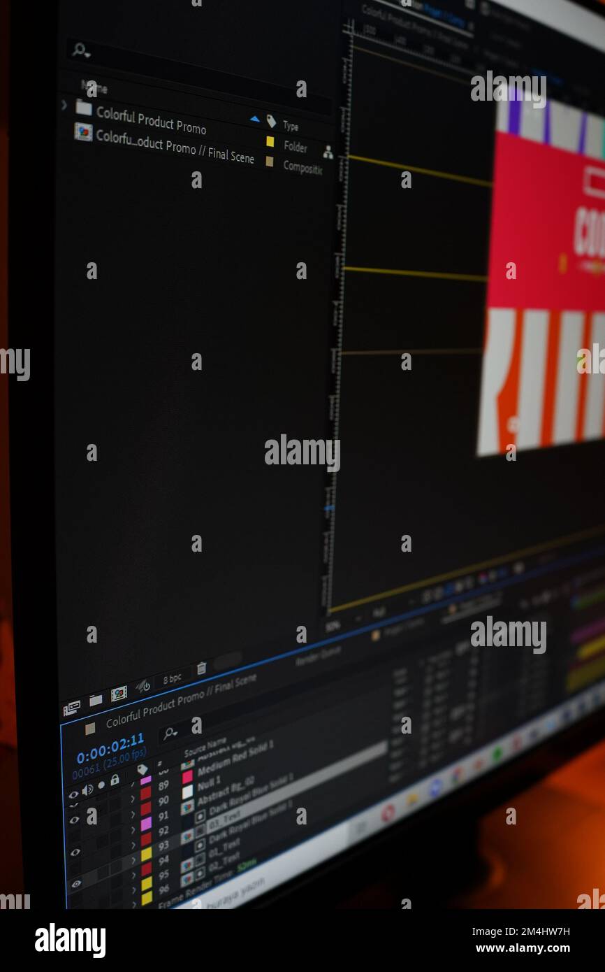 Adobe After Effect Foto Stock