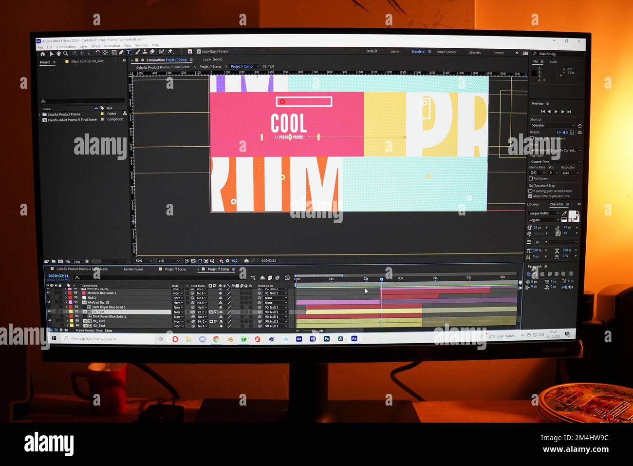 Adobe After Effect Foto Stock