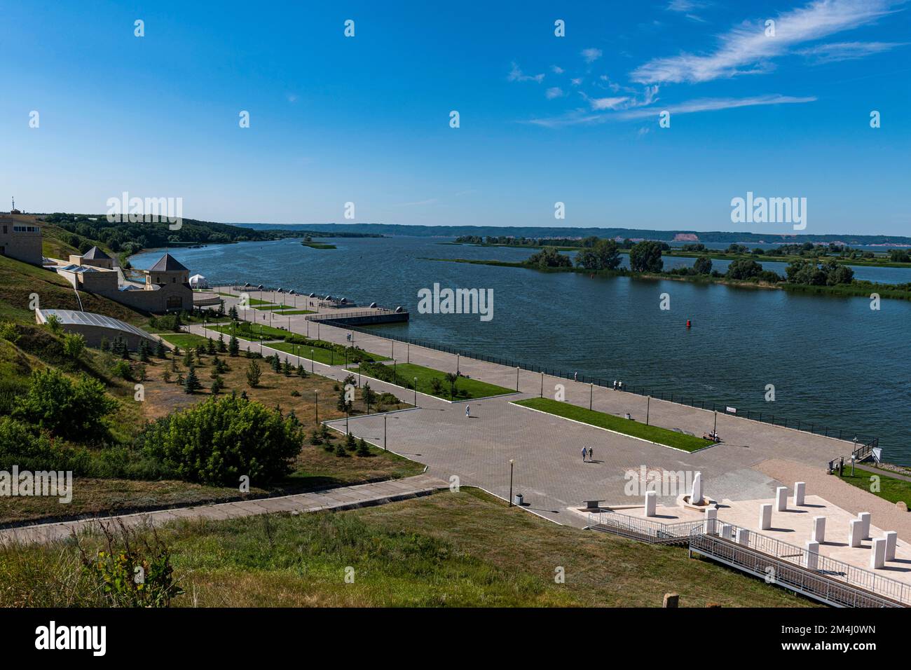 Si affaccia sul Volga, sito patrimonio dell'umanità dell'UNESCO di Bolgar, Repubblica di Tartastan, Russia Foto Stock