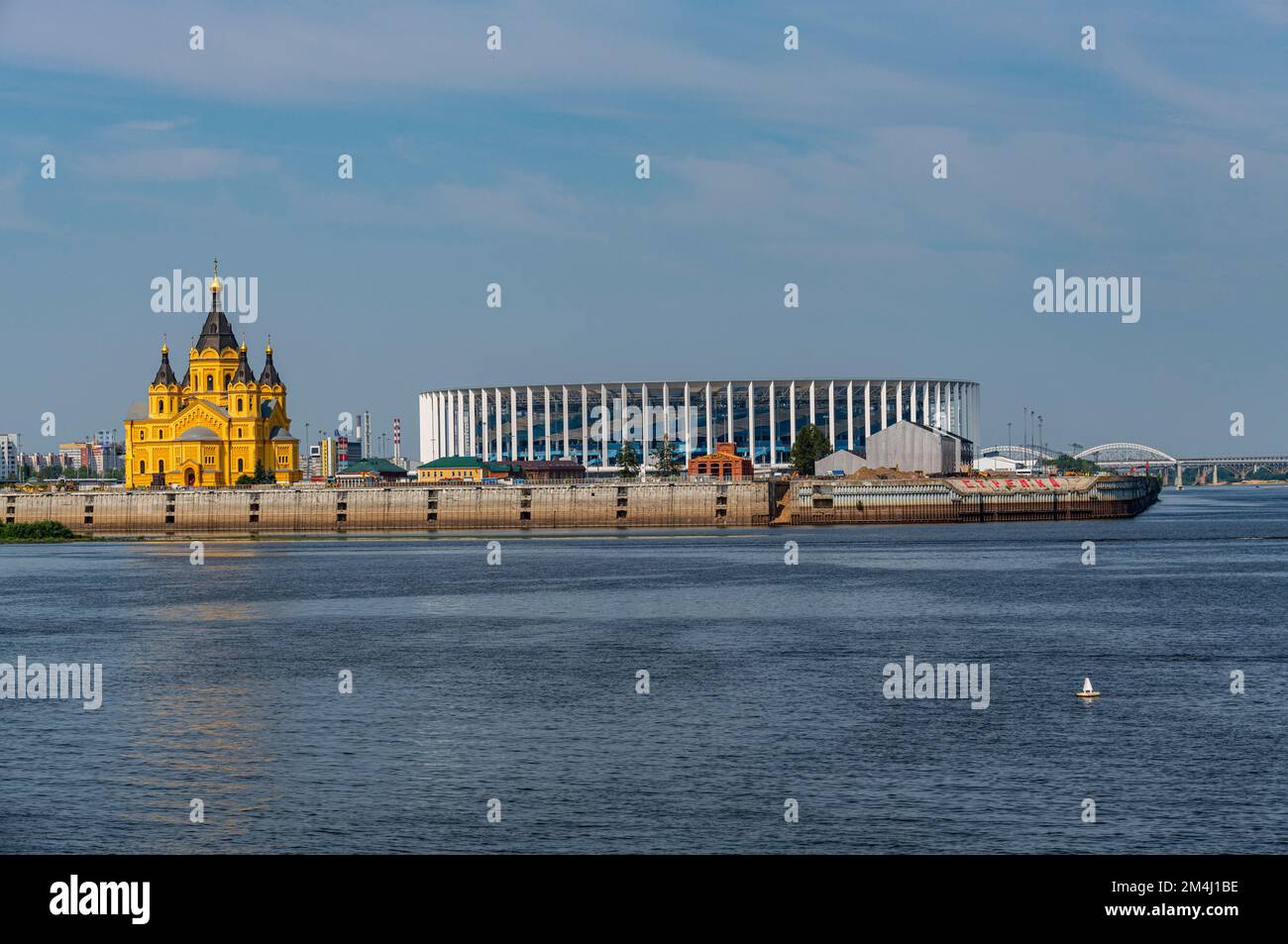 Alexander Nevsky Cattedrale sul Volga, Nizhny Novgorod, Russia Foto Stock