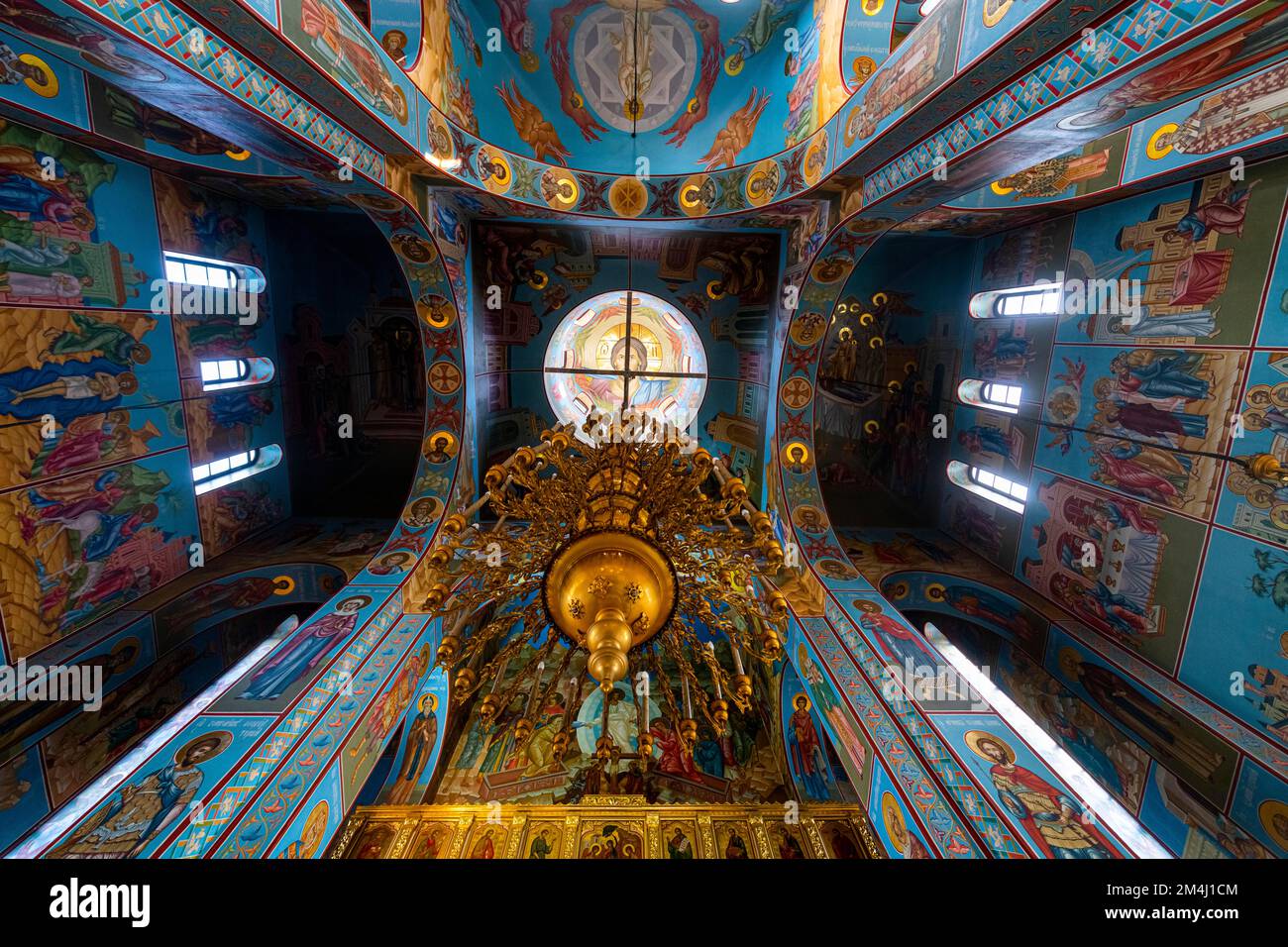 Interno della Cattedrale Abakan della Trasfigurazione, Abakan, Repubblica di Khakassia, Russia Foto Stock