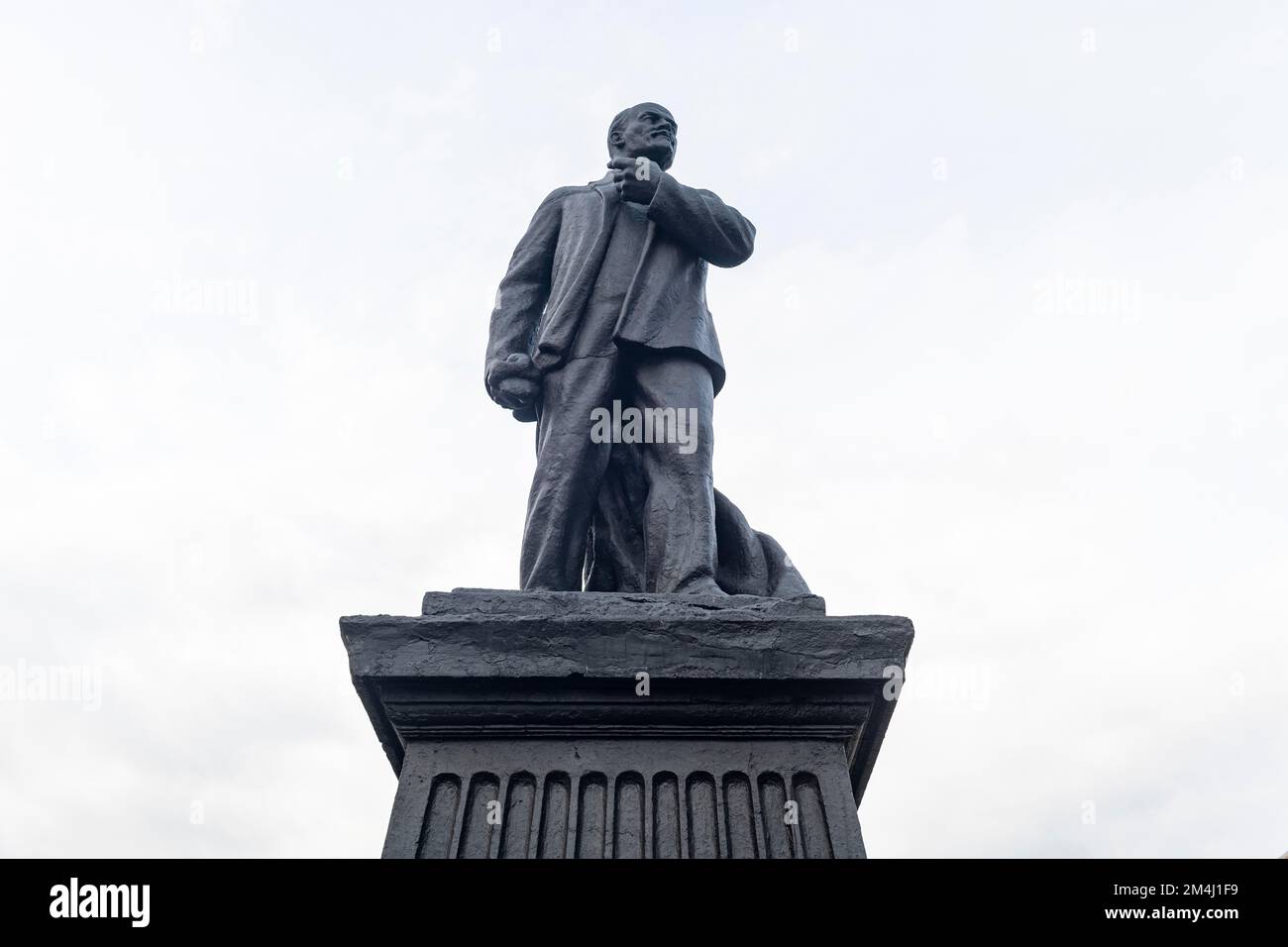 Unico Lenin il monumento matatore, Barnaul, Altai Krai, Russia Foto Stock