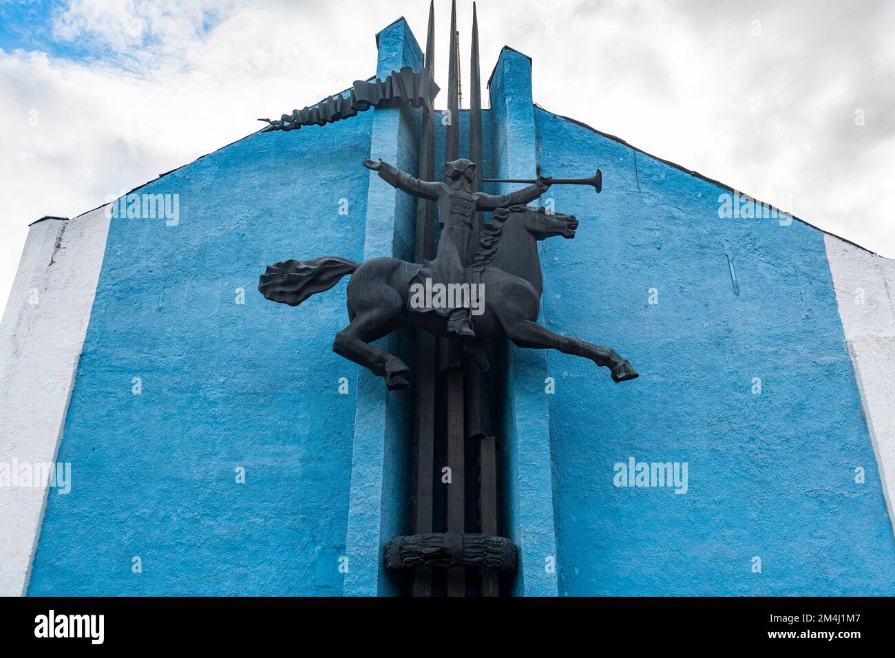 Monumento in via Lenin, Barnaul, Altai Krai, Russia Foto Stock