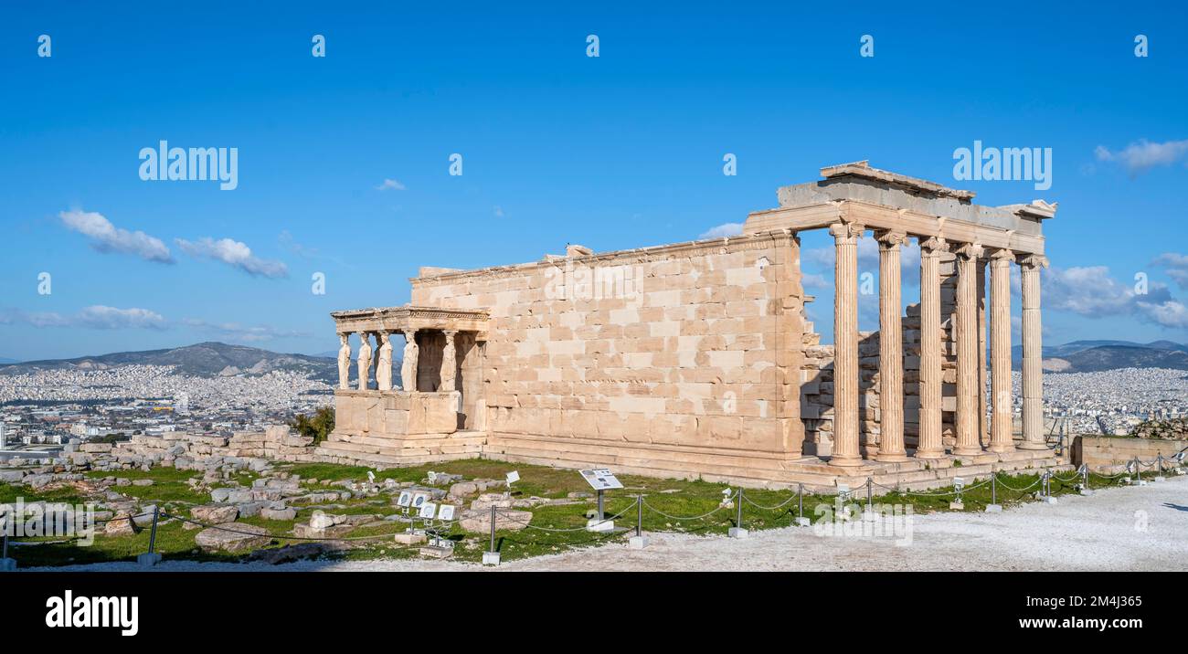 Eretteo, Acropoli di Atene, Grecia Foto Stock