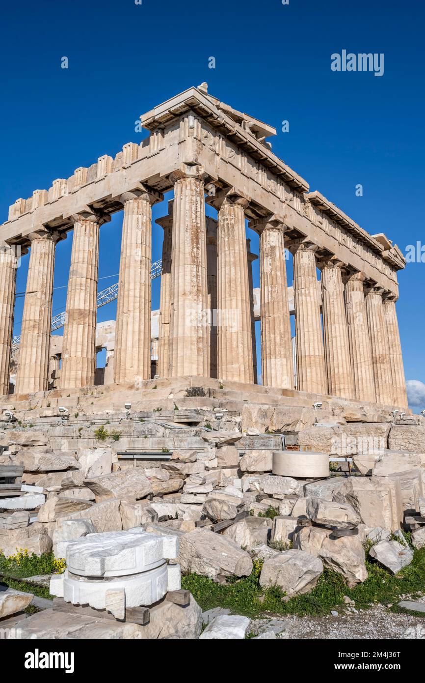 Tempio del Partenone, Acropoli, Atene, Grecia Foto Stock