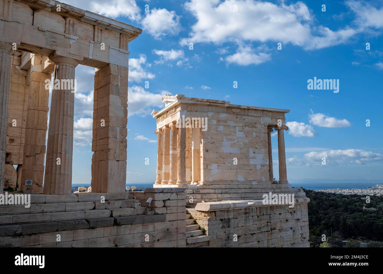 Tempio di Atena Nike, l'Acropoli di Atene, Grecia Foto Stock