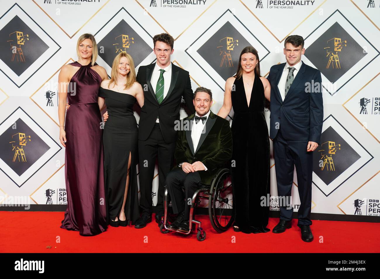 Giedre Rakauskaite , Erin Kennedy, Edward Fuller, Benjamin Pritchard, Lola Anderson e Ollie Stanhope durante il BBC Sports Personality of the Year Awards 2022 tenutosi a MediaCityUK, Salford. Data immagine: Mercoledì 21 dicembre 2022. Foto Stock