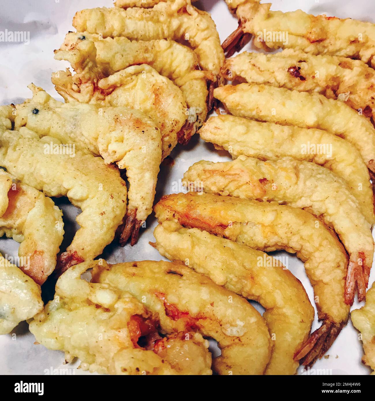 Saeu-jeon (gamberi fritti) nelle vacanze coreane, cultura culinaria coreana a Chuseok e Seollal (Capodanno coreano) Foto Stock
