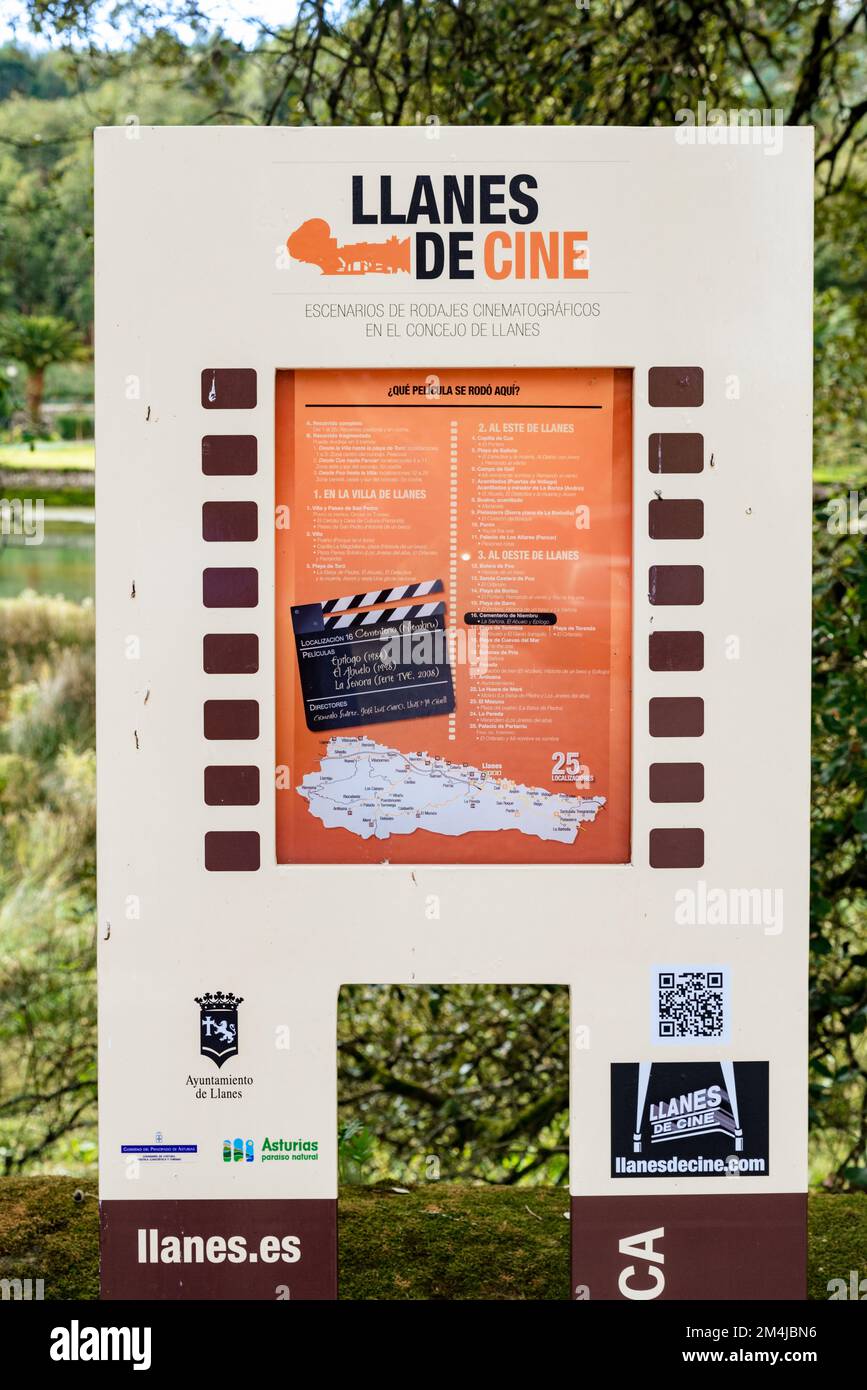 'Llanes de cine' è il nome del progetto turistico e culturale lanciato dal comune di Llanes con l'obiettivo di valorizzare le numerose se naturali Foto Stock