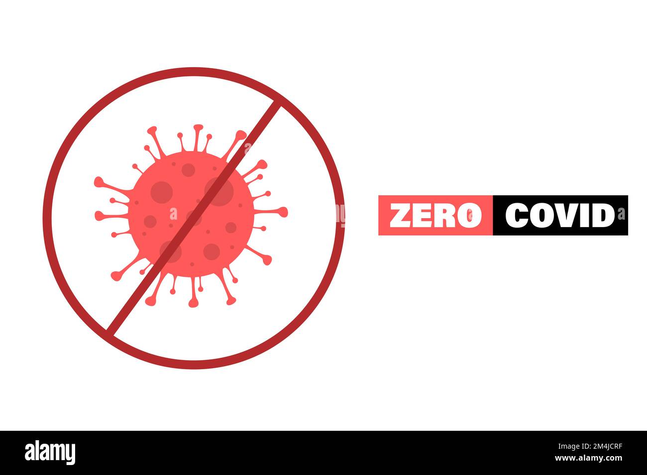 Proteste in Cina contro il blocco. Concetto zero coronavirus Illustrazione Vettoriale