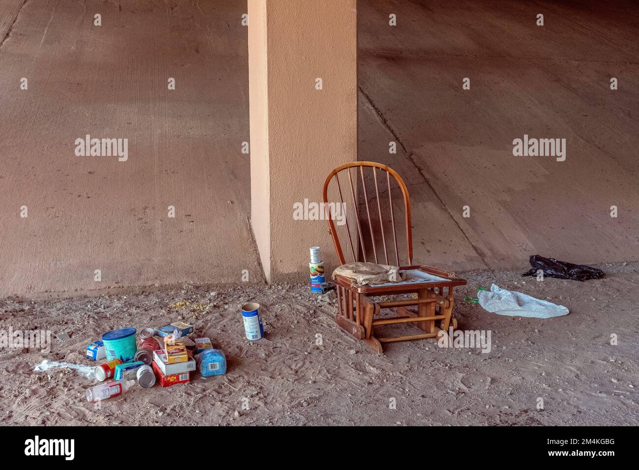 Vita senza casa ad Albuquerque, New Mexico Foto Stock