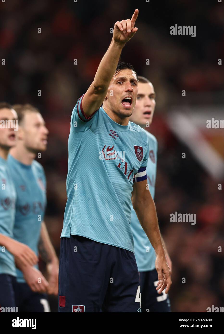 Manchester, Inghilterra, 21st dicembre 2022. Jack Cork di Burnley durante la partita della Carabao Cup a Old Trafford, Manchester. L'immagine di credito dovrebbe essere: Darren Staples / Sportimage Foto Stock