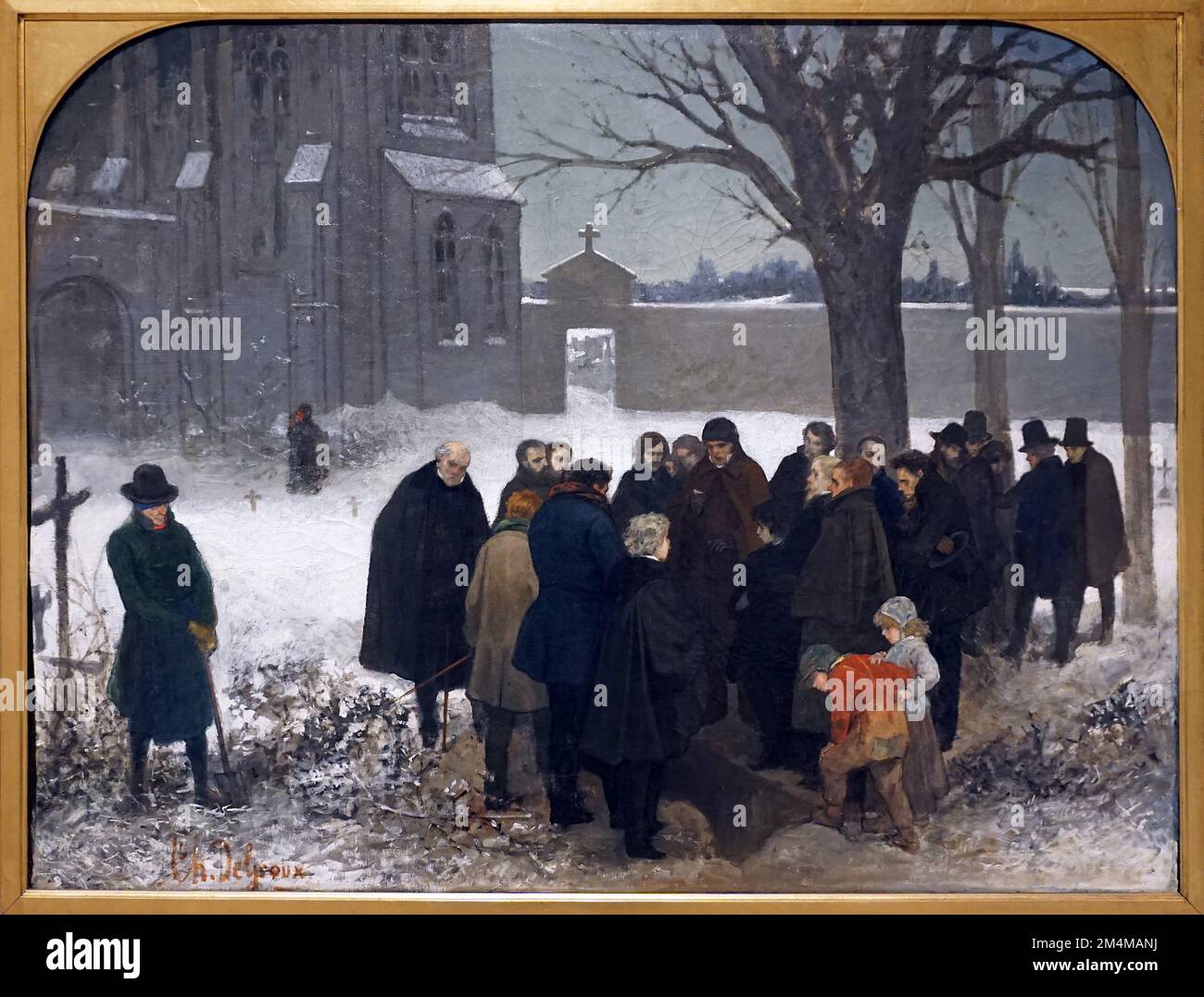 La sepoltura (n.1870) di Charles de Groux o Charles Degroux (1825 – 1870) pittore francese. Foto Stock