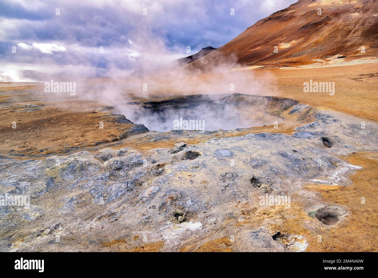 Attività geotermica a Krisuvik, Islanda Foto Stock