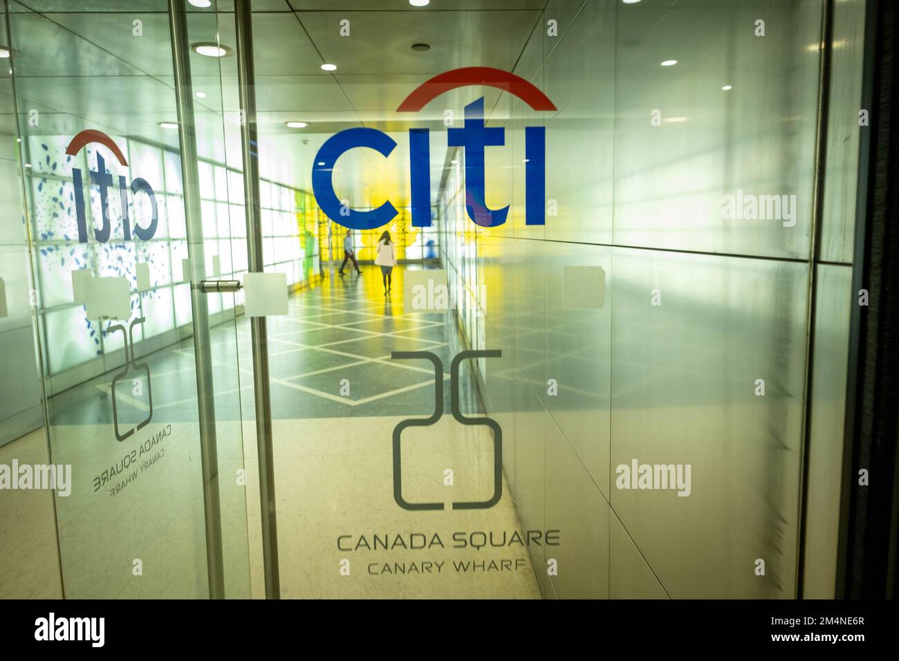Londra - Settembre 2022: Sede centrale di Citigroup Inc a Canary Wharf, una banca d'investimento americana e società di servizi finanziari Foto Stock