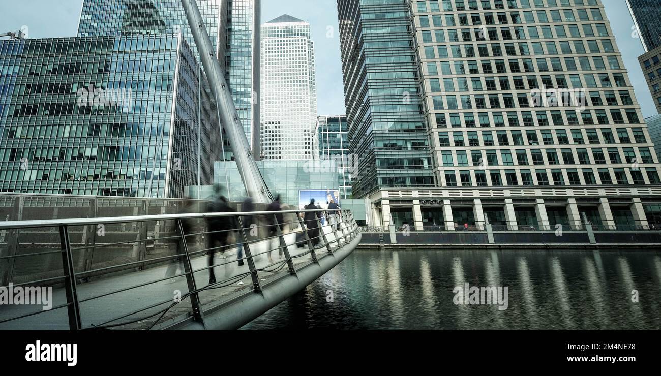 Londra - Settembre 2022: Canary Wharf - il centro finanziario e commerciale globale di Londra Foto Stock