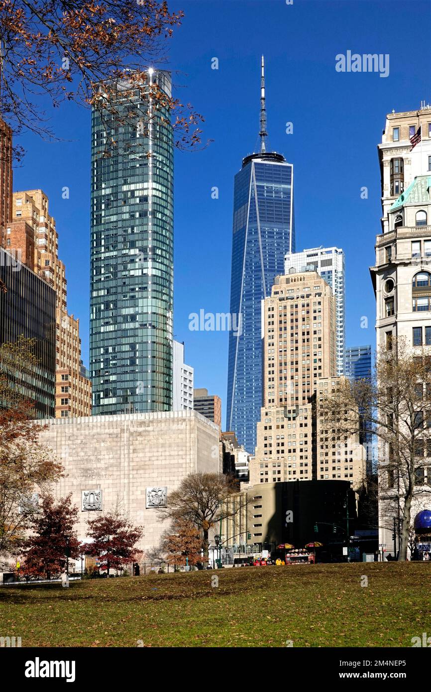 One World Trade Centre, New York in autunno Foto Stock