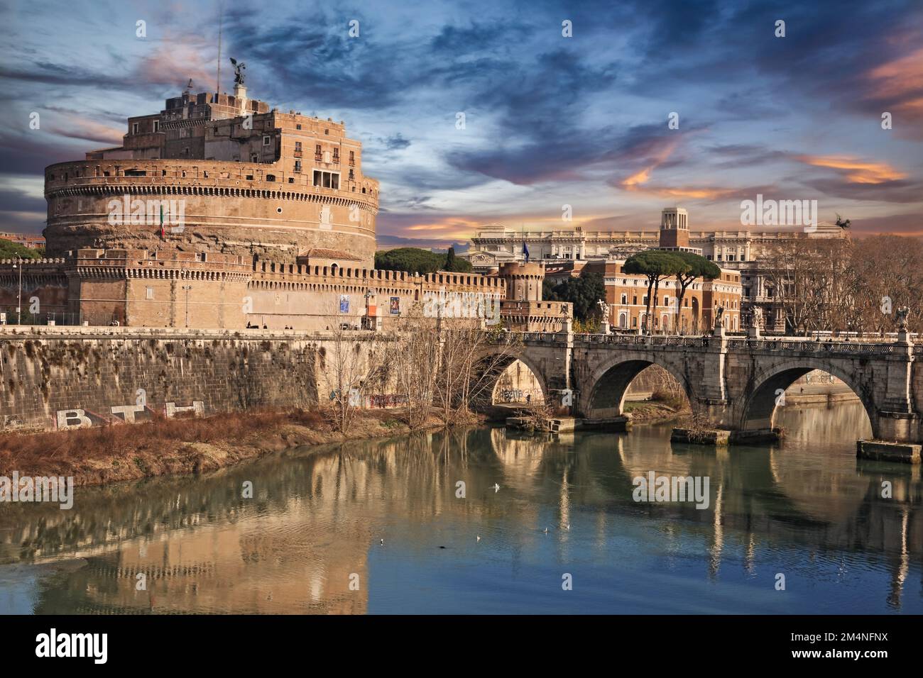 Castel Sant'Angelo a Roma Foto Stock