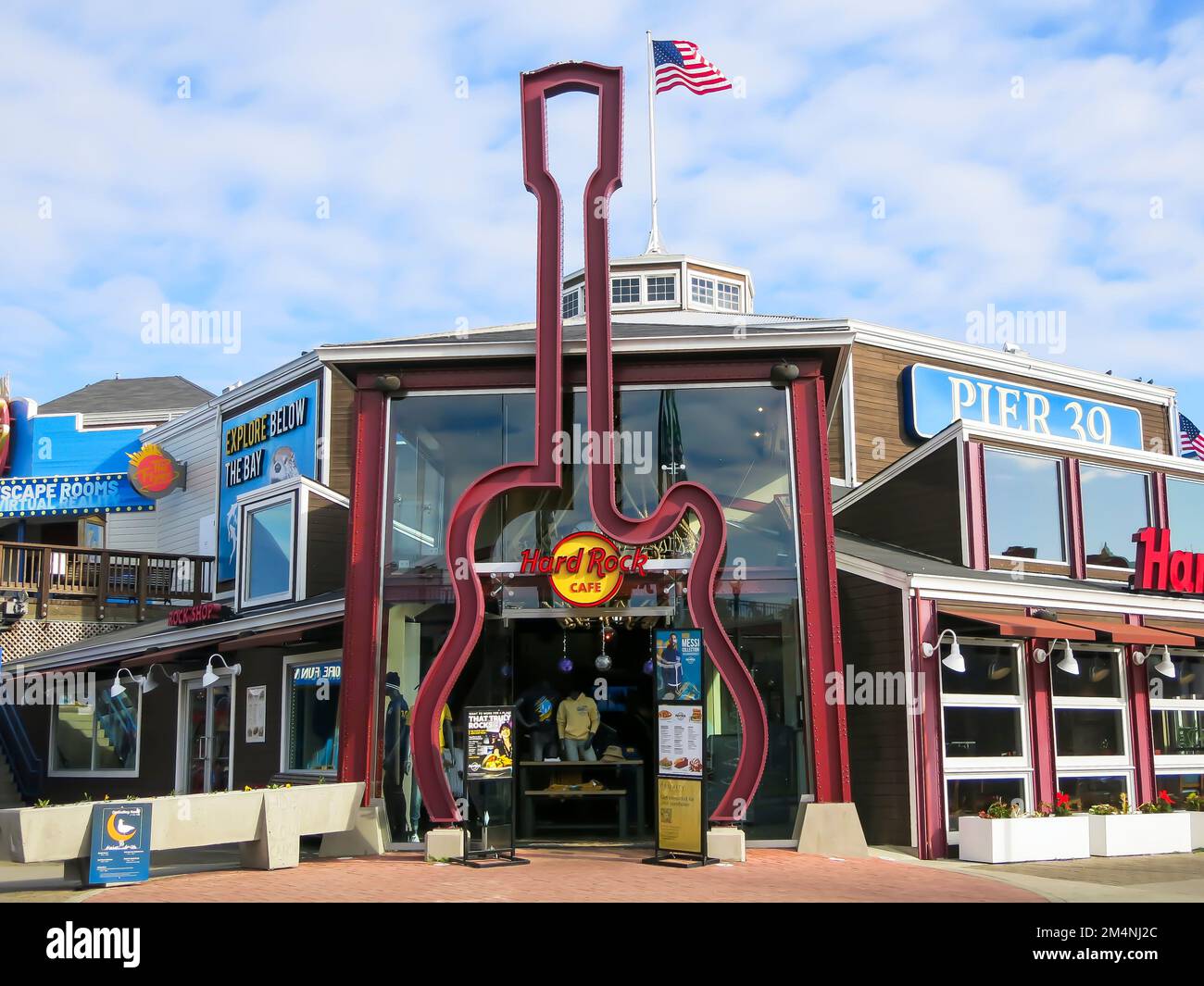 Hard Rock Cafe, Molo 39, San Francisco, California Foto Stock