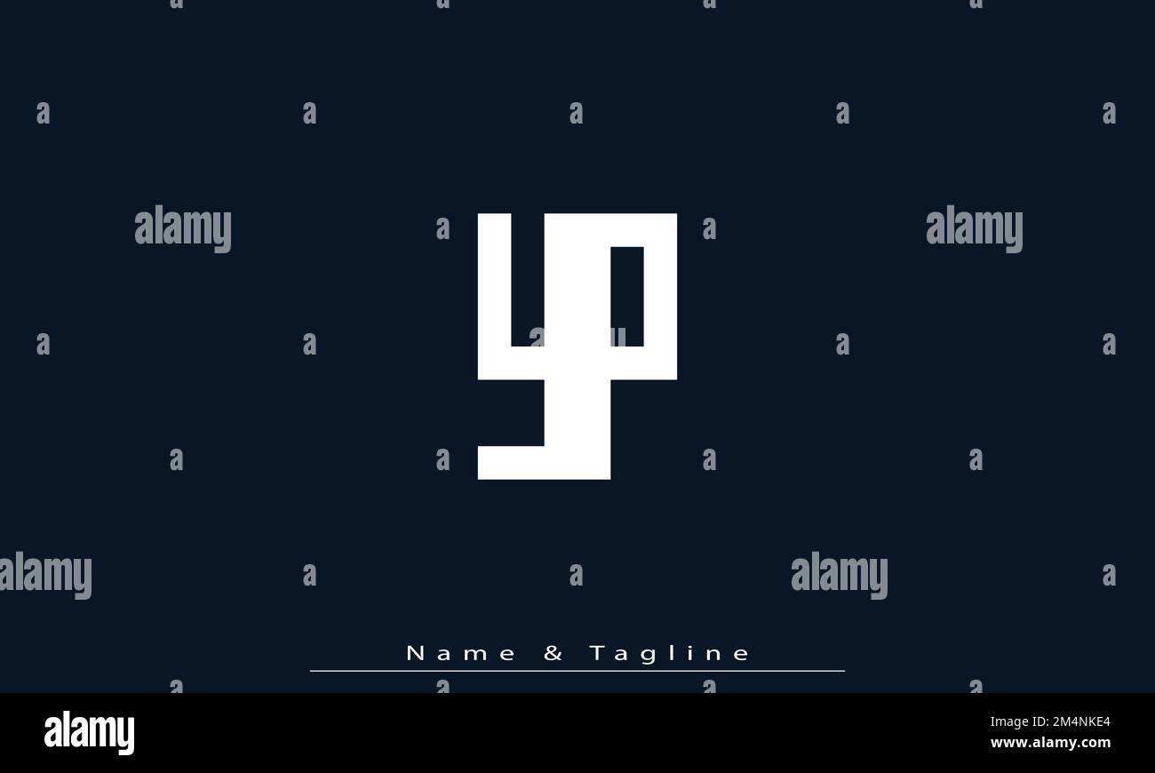 Lettere alfabetiche iniziali logo monogramma YP , PY Illustrazione Vettoriale