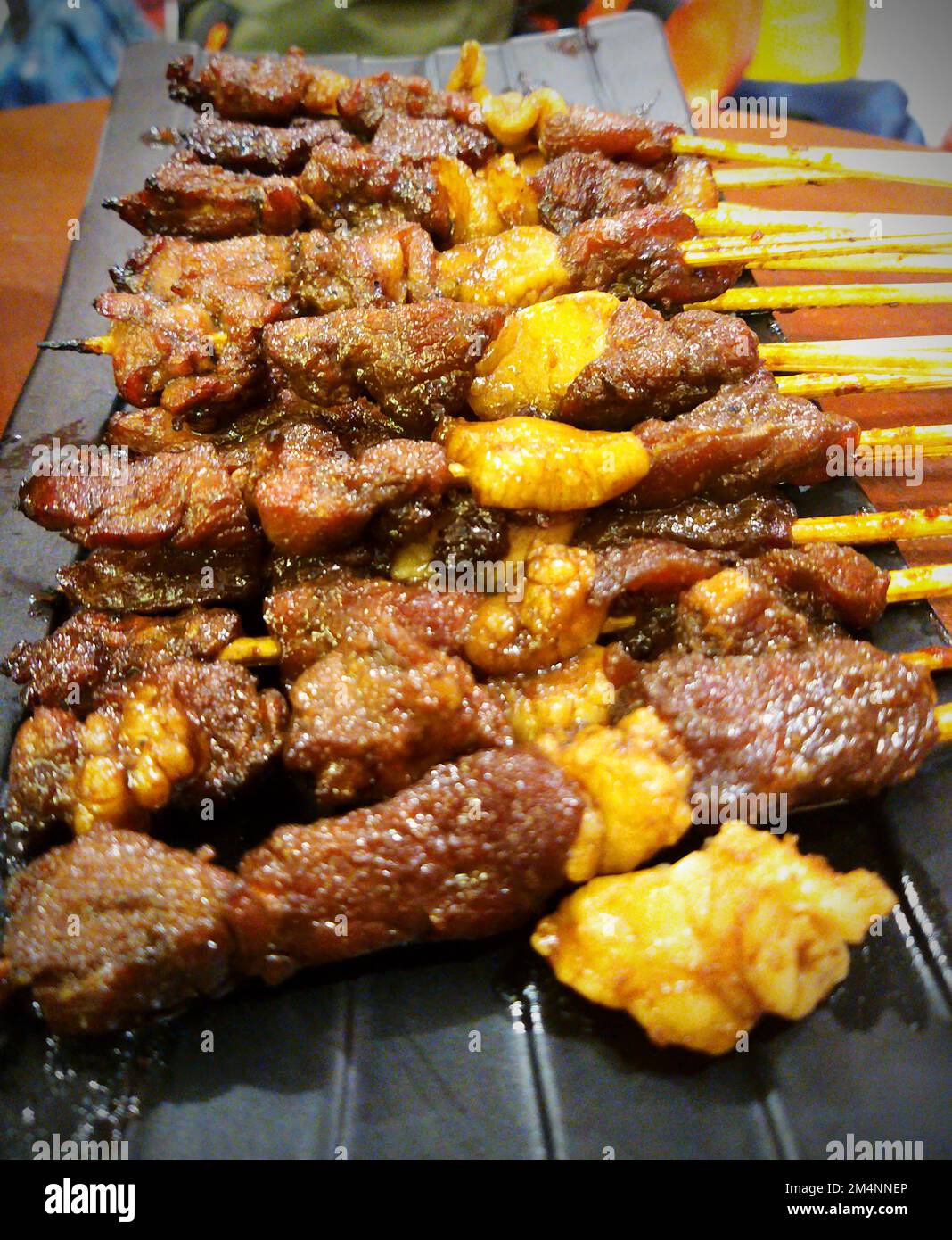 Foto dettagliata di satay di manzo Foto Stock