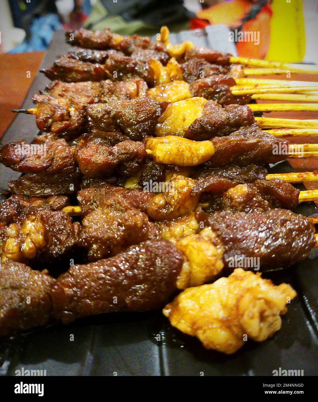 Foto dettagliata di satay di manzo Foto Stock