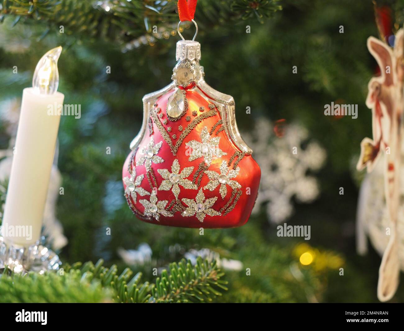 Decorazioni d'epoca dell'albero di Natale - Jingle Bell Bauble Foto Stock