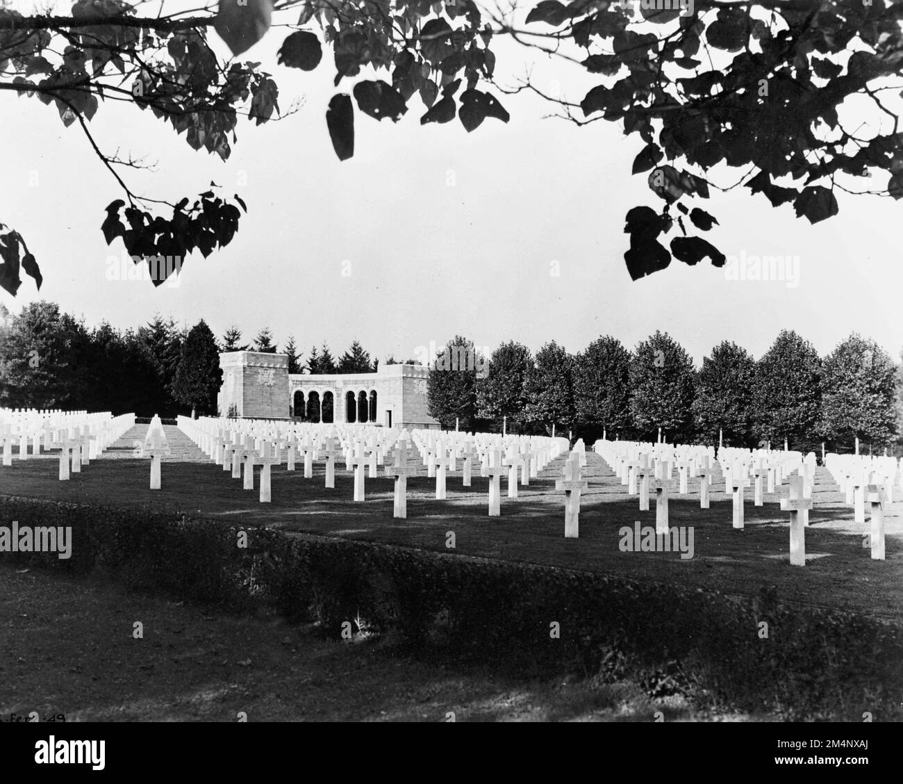 Cimitero americano a Fere-en-Tardenois. Fotografie dei programmi di Marshall Plan, mostre e personale Foto Stock