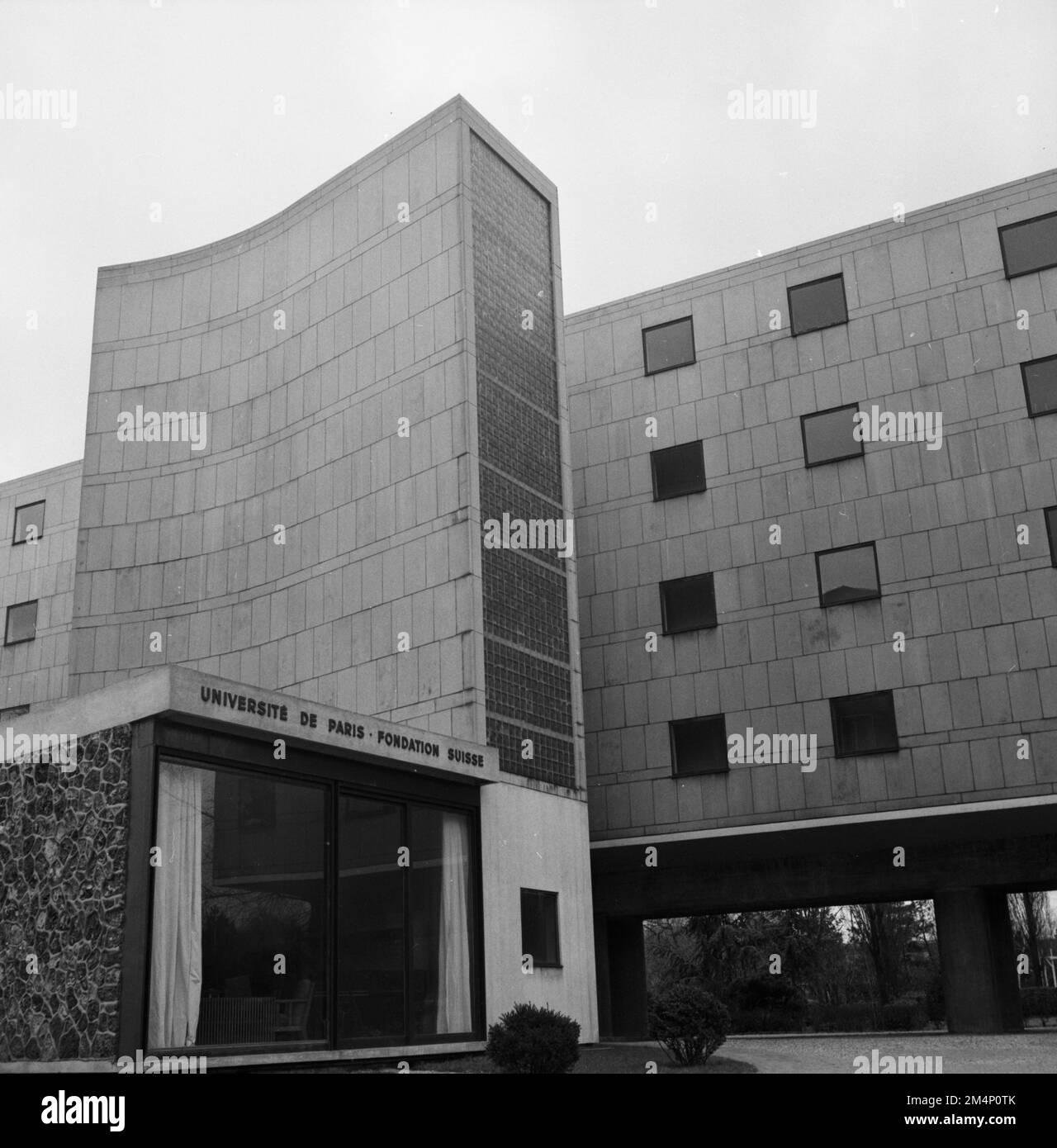 Foto del Padiglione svizzero alla Cite Universitaire di Parigi. Fotografie dei programmi di Marshall Plan, mostre e personale Foto Stock