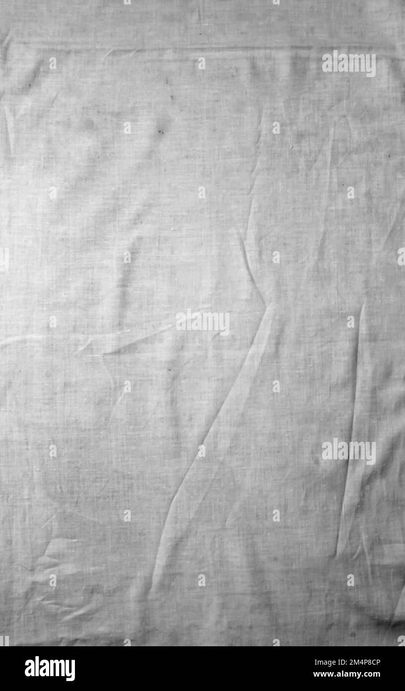 Texture di lino naturale come sfondo di colore grigio Foto Stock