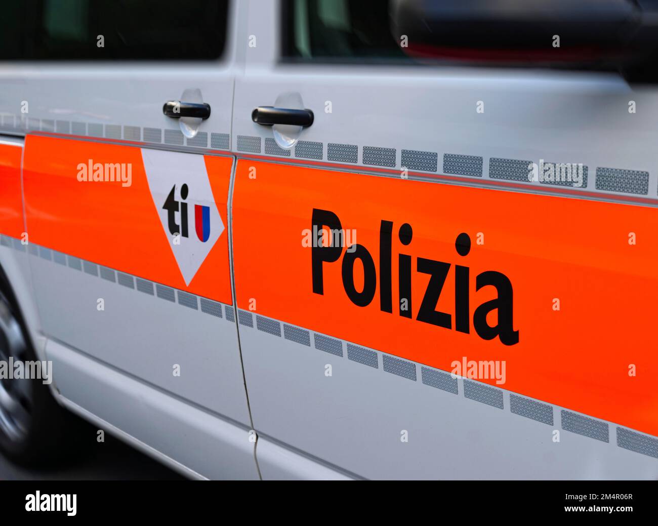 MOP-up picture poliziotto auto, Polizia Cantonale polizia Ticino, Svizzera Foto Stock