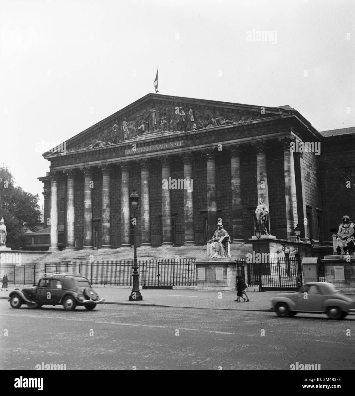 Vista di Parigi - il Palais Bourbon. Fotografie dei programmi di Marshall Plan, mostre e personale Foto Stock