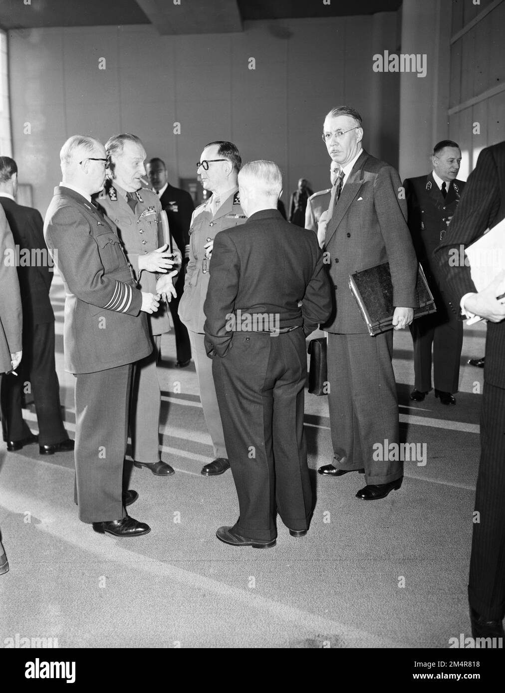 Sessione ministeriale della NATO. Fotografie dei programmi di Marshall Plan, mostre e personale Foto Stock