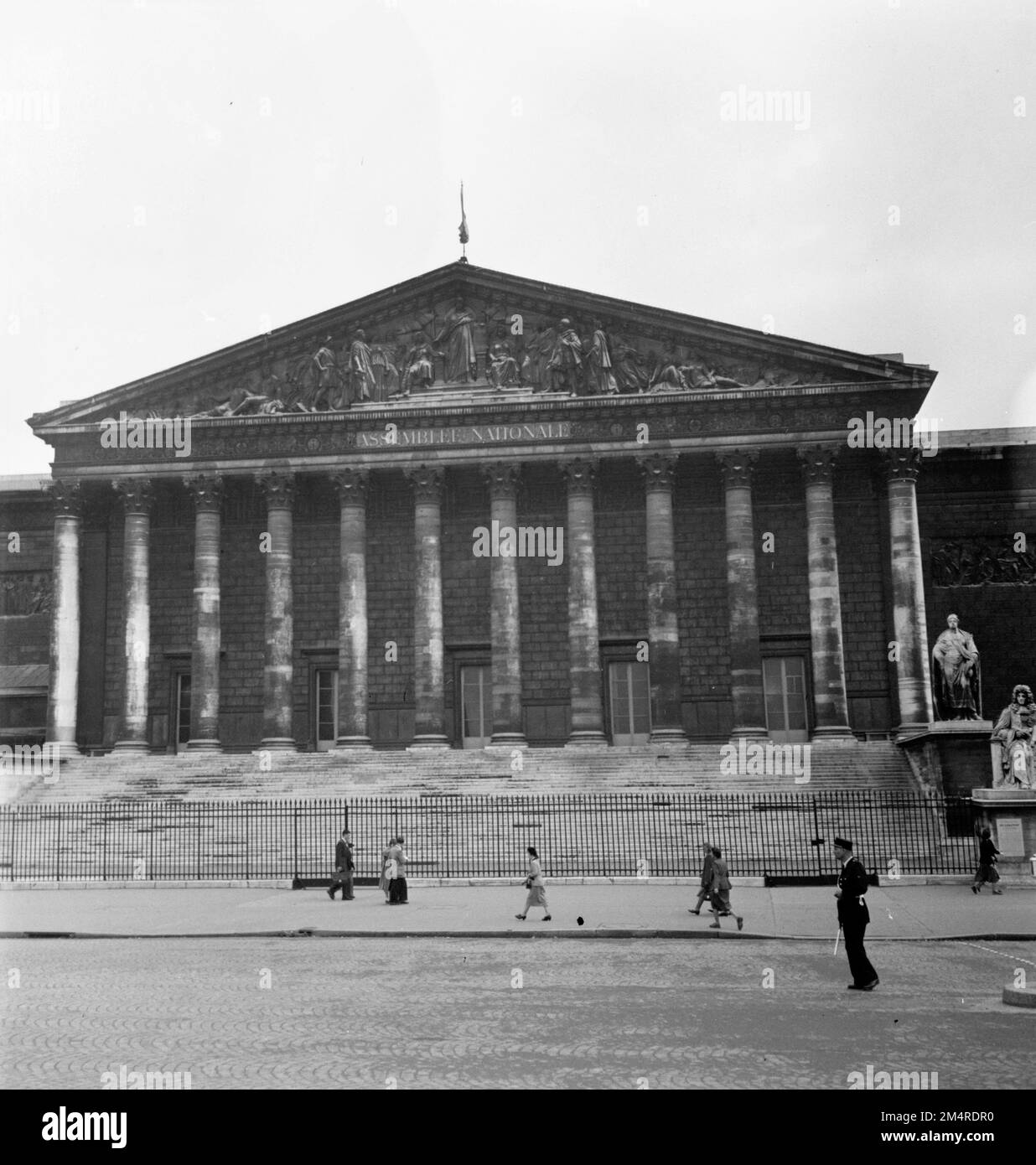 Vista di Parigi - il Palais Bourbon. Fotografie dei programmi di Marshall Plan, mostre e personale Foto Stock