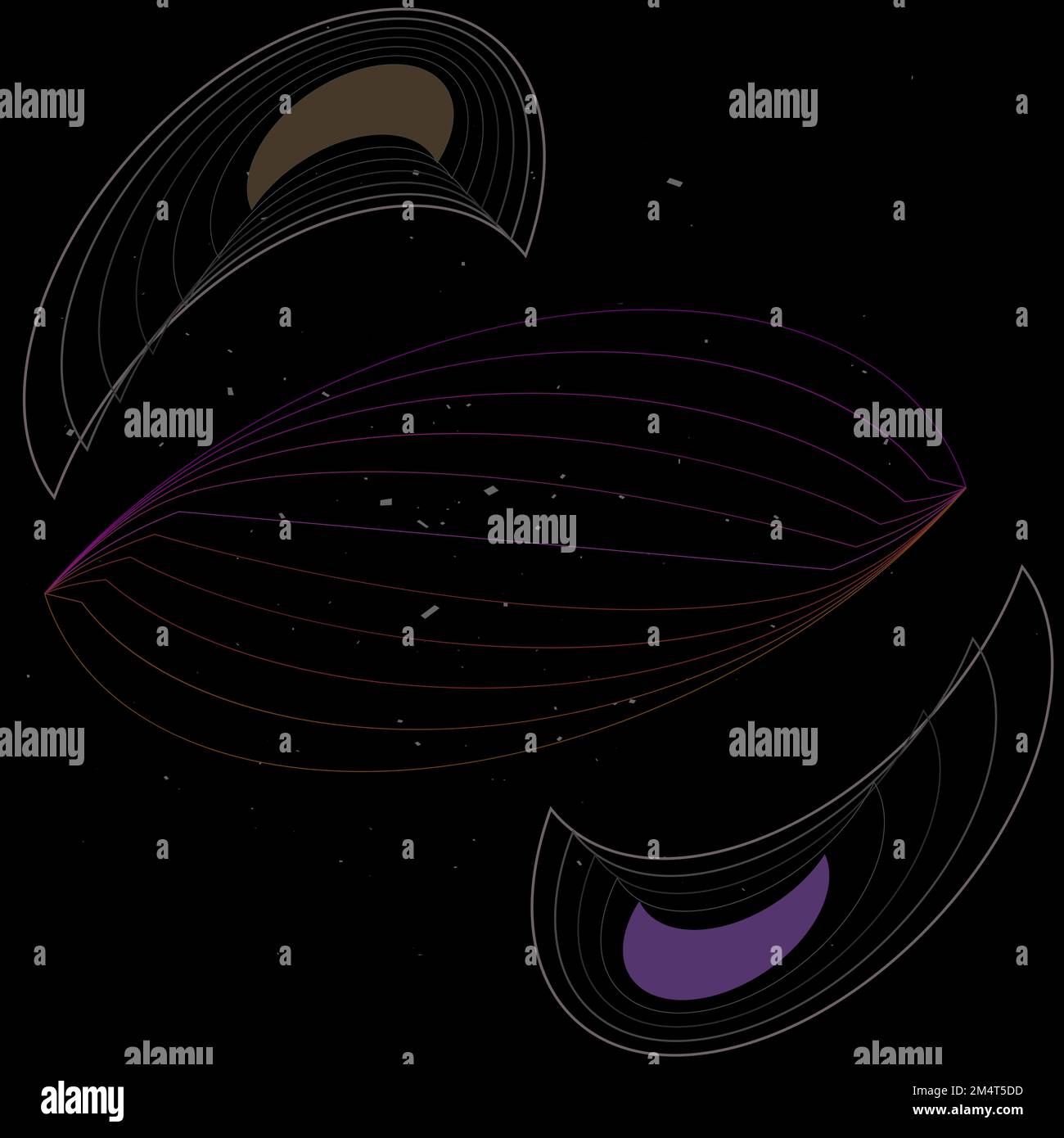 Uno sfondo creato da forme astratte in colori pastello e linee luminose e ripetitive. Illustrazione Vettoriale