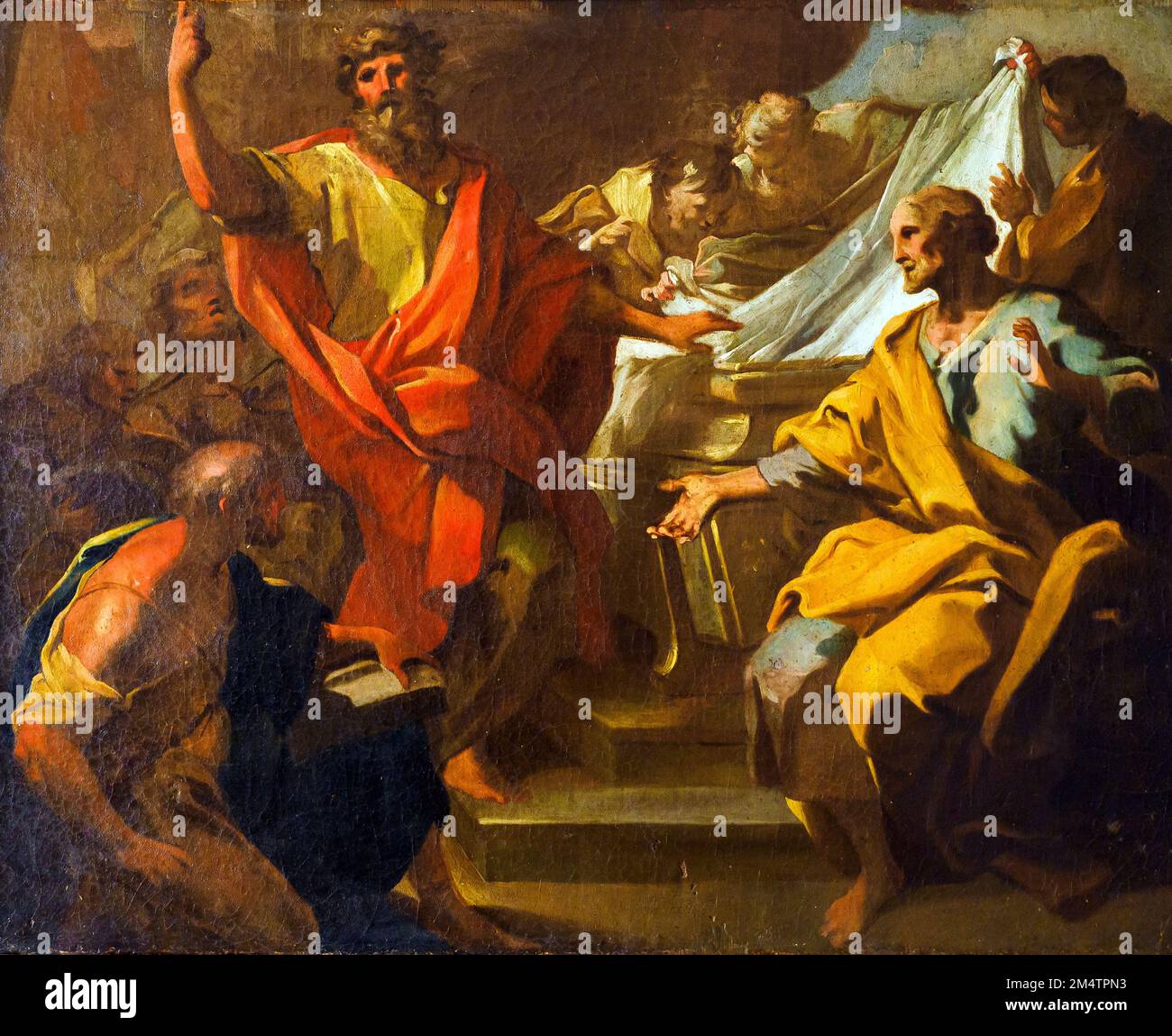 Gli apostoli alla tomba della Vergine di Vito D'Anna (Palermo 1720-1769) - olio su tela - Museo regionale Agostino Pepoli - Trapani, Sicilia, Italia Foto Stock