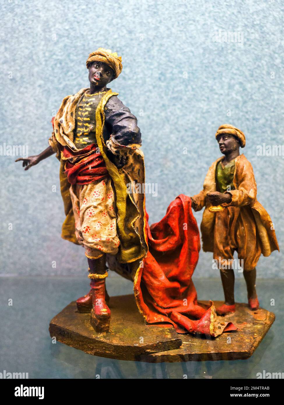 Presepi figurine di Andrea e Alberto TIPA - presepio trapanese del 18th - Museo regionale Agostino Pepoli - Trapani, Sicilia, Italia Foto Stock