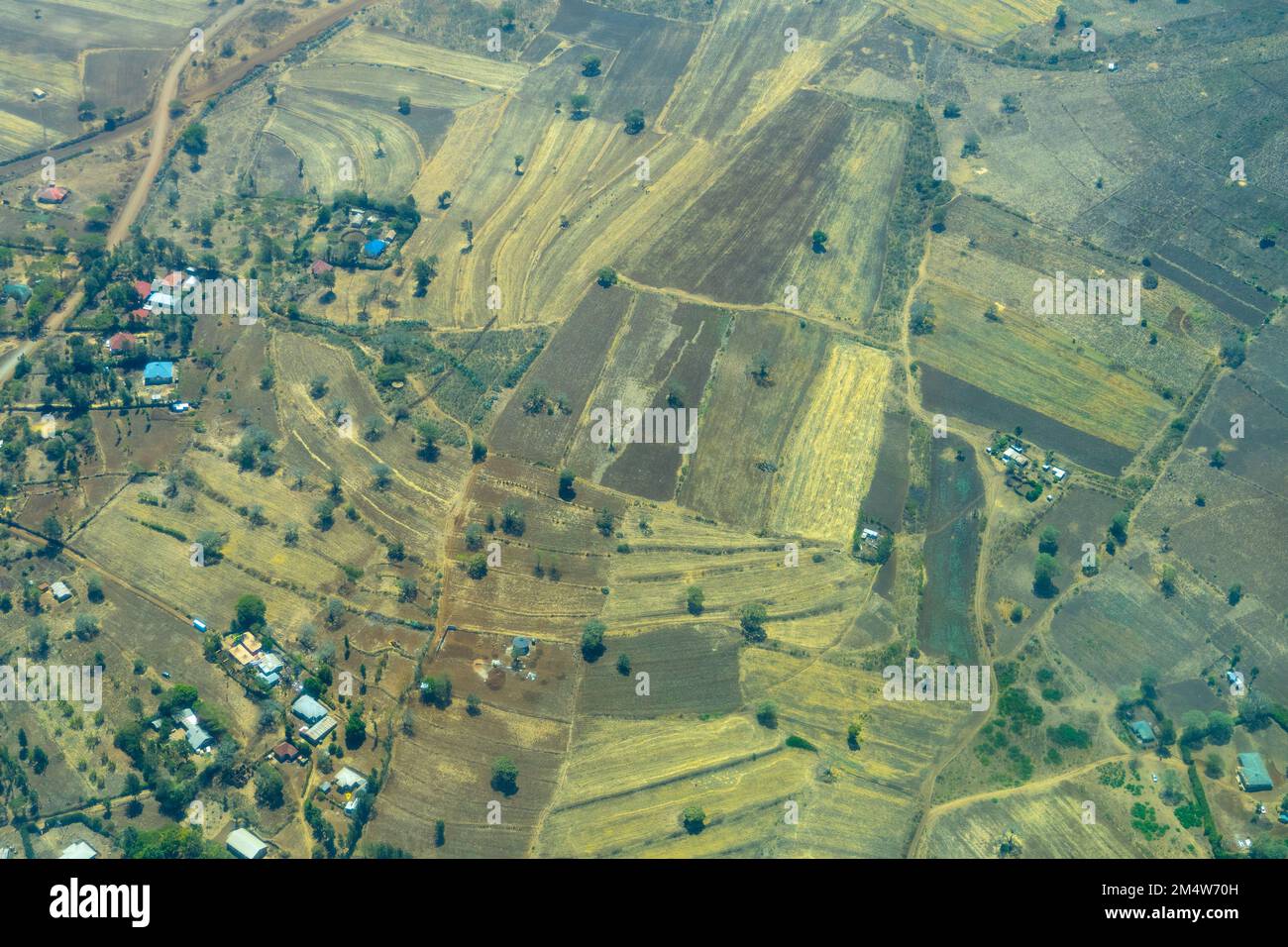 Veduta aerea del paesaggio urbano di Arusha, Tanzania Foto Stock