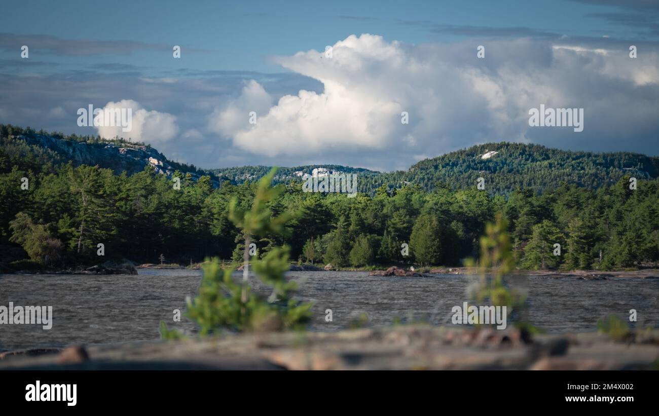 Le montagne la Cloche sulla Georgian Bay Foto Stock