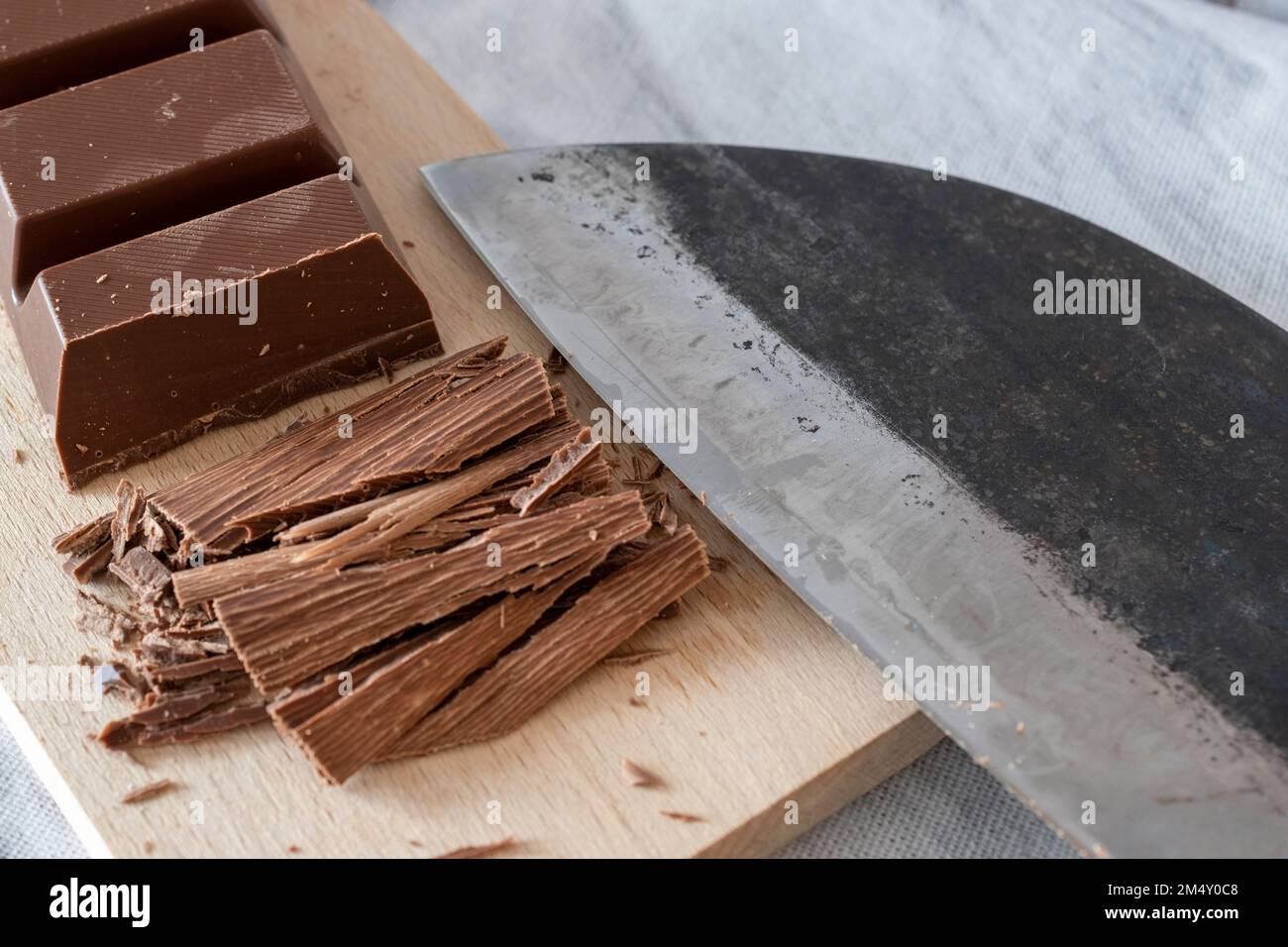 Cioccolato tagliato Foto Stock