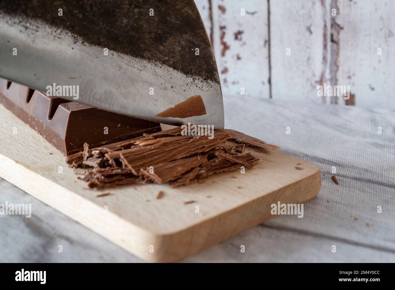 Cioccolato tagliato Foto Stock