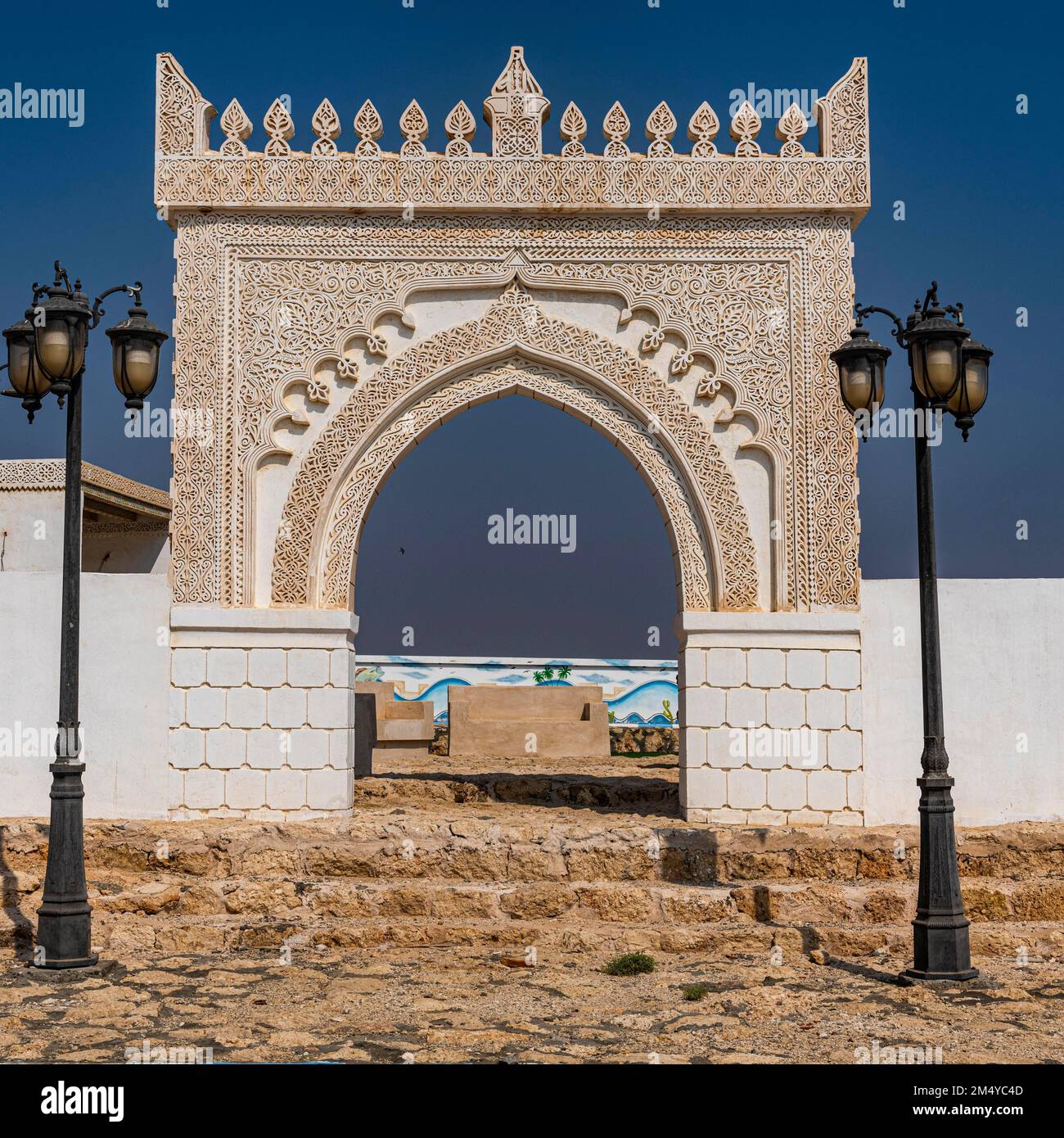 Architettura tipica, isole Farasan, Regno dell'Arabia Saudita Foto Stock