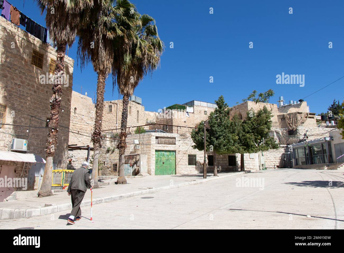 Città storica di Hebron in Palestina. Stile di vita nella città di al-Khalil del territorio della Palestina. Aprile 2022 Foto Stock