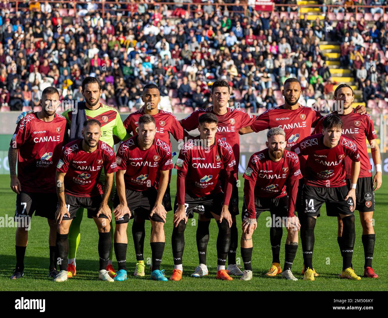 Stadio Oreste Granillo, Reggio Calabria, Italia, 08 dicembre 2022, Squadra Reggina durante la Reggina 1914 vs Frosinone Calcio - Calcio Serie B m Foto Stock
