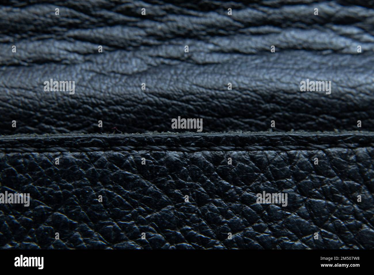 macro fotografia di fondo in pelle nera Foto Stock