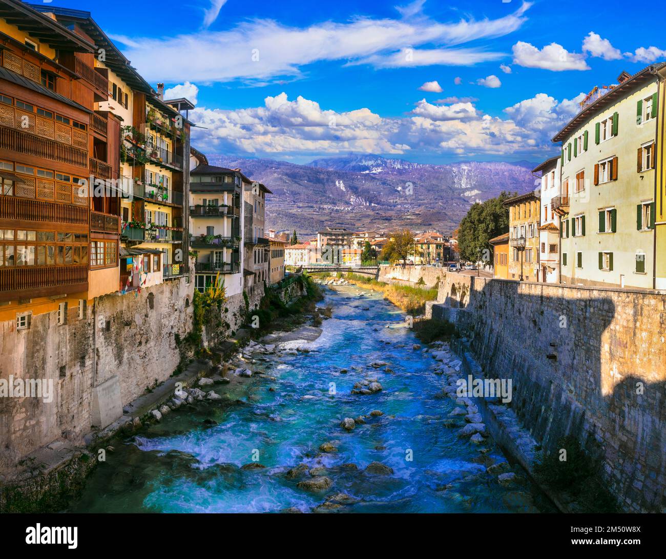 Rovereto - bellissima città storica in Trentino-Alto Adige , regione settentrionale d'Italia. Foto Stock